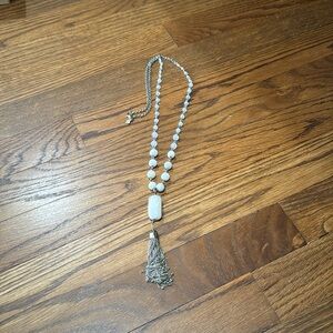 Noonday collection long beaded necklace with tassel